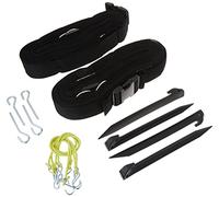 Park & Sun Sports Sangle réglable pour Volley-Ball avec piquets de Sol : 5,1 cm de Large, Noir