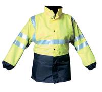 Parka 4 en 1 ELYSE ZIPAL à haute visibilité jaune fluo/bleu marine T2XL CODUPAL 245CJFMXXL