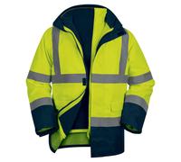 Parka 5 en 1 Delta Plus Speed jaune fluo et marine, taille XXL