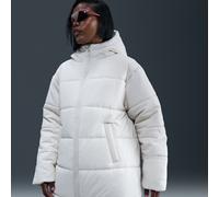 Parka à capuche ample Therma-FIT Nike Classic pour femme Light Bone/Blanc XL (FR 50-52)