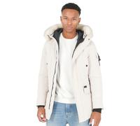 Parka à capuche en fourrure déperlante Sixth June Blanc M