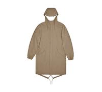 Rains - Veste longue imperméable et coupe-vent - Fishtail Parka W3 Beige - Taille L Beige L