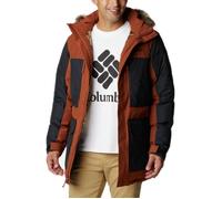 Columbia Marquam Peak Fusion Parka Mens Synthetic Fill Jacket Medium Dark Amber Black