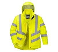Parka de travail hiver haute visibilité matelassée Femme Portwest - Jaune Fluo XXXL