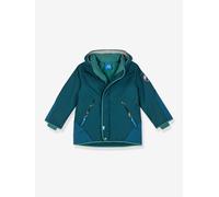 Parka d'hiver enfant TALVINEN HUSKY finkid, capuche amovible bleu pétrole 5/7A
