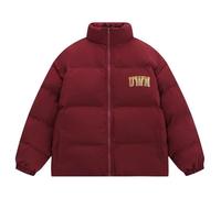 Parka d'hiver moderne pour homme avec impression de lettres pour une chaleur optimale, un confort élégant par temps froid, rouge, XXL