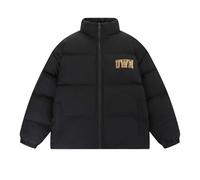 Parka d'hiver moderne pour homme avec impression de lettres pour une chaleur optimale, un confort élégant par temps froid, Noir , XL