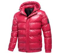 Parka d'hiver pour homme avec isolation pour les jours froids, veste de loisirs élégante, activités de plein air, vie quotidienne, rouge, XXL