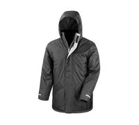 Parka d'hiver pour homme - R207X - Noir - Imperméable - Coupe-vent - Capuche ajustable XL