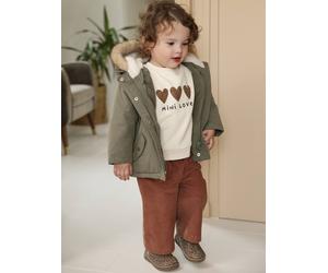 Parka + doudoune fine bébé 3 en 1 olive 6M(67CM)