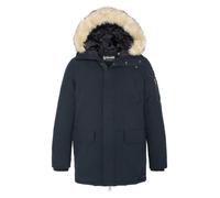 Parka droite à capuche Nelson 20 Schott NYC - Homme - Bleu - 100% polyester S
