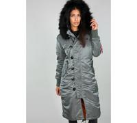 Alpha Industries Long Fishtail Jacket Vert S Femme
