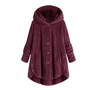 Parka Femme Hiver Chaud Polaire Sport Veste Noire Chic Cintré Manteau Hiver Chic Et Interieur Chaud Chauffant Manteau Blouson Manteaux Duffle Veste Polaire Femme Vin L