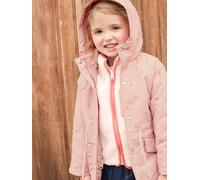 Parka fille 3 en 1 à capuche rose pâle 3A