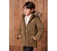 Parka fille 3 en 1 hiver à capuche kaki 4A