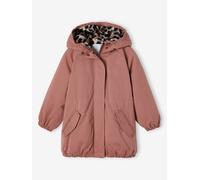 VERTBAUDET Parka fille à capuche doublée imitation fourrure bois de rose 4A