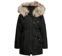 Parka fille Only kids koniris fur - black fur light grey - 7 ans 13 ans