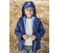 Parka garçon 3 en 1 mi-saison doudoune sans manches amovible marine 2A