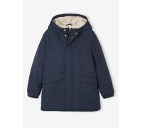Parka garçon à capuche doublure sherpa anthracite 8A