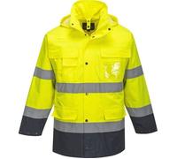 Parka haute visibilité imperméable Portwest 3 en 1 bicolore - Jaune / Marine XXL