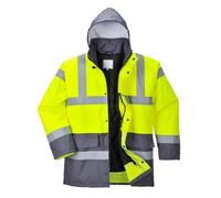 Parka Haute Visibilité - Portwest - Traffic - Jaune/Gris - Imperméable - Respirant - Mixte