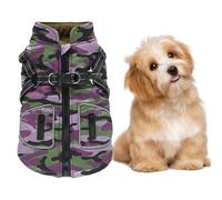 Parka haute visibilité pour chiot - Doudoune matelassée isolée, fermeture