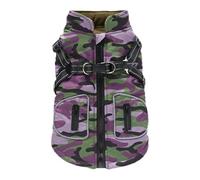 Parka haute visibilité pour chiot - Doudoune matelassée isolée, fermeture