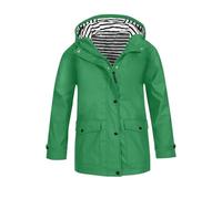 Parka imperméable à capuche pour enfants avec boutonnage complet et poches, veste de pluie légère pour garçons et filles, manteau de pluie à zip total avec capuche, vêtements décontractés, Vert, 9-10