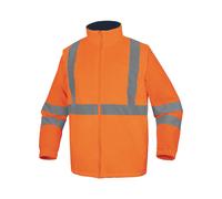 Parka imperméable haute visibilité Delta Plus 5 en 1 orange/bleu marine, taille 3XL
