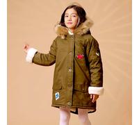 Parka longue à capuche 2-16 ans rock & love kaki 2/3A