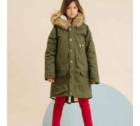 Parka longue à capuche rock & peace khaki 13/14A