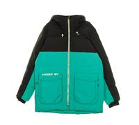 Parka longue en duvet pour hommes BLACK/WATERMELON/NEPTUNE GREEN S