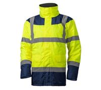 Parka matelassée haute visibilité KETA jaune fluo marine TL COVERGUARD 7KETYL XL