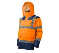 Parka matelassée haute visibilité KETA jaune fluo/marine TM - COVERGUARD - 7KETYM