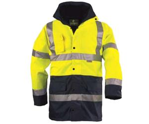 Parka polyester 4 en 1 HI-VIZ HI-WAY jaune/gris TXL EURO PROTECTION 70592