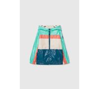 Parka réversible enfant tissu technique color block vert 4A