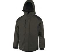 Parka-softshell noir DELMONT - coupe-vent avec capuche amovible - 2XL DELTA PLUS