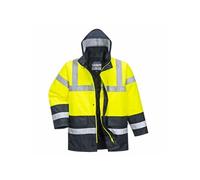 Portwest Hi-Vis Contrast Traffic Jacket, Colour: Yellow/Navy, Size: 6XL, S466YER6XL