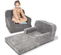 ParkaLounger Children's Sofa Chaise convertible 2 en 1 - Mousse durable qui conserve sa forme - Léger, portable avec poignée - Siège doux, robuste et confortable pour se détendre et jouer