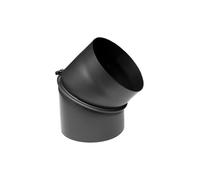 PARKANEX Genou réglable 45° à 2 segments Ø130 mm Genou en acier Revêtement résistant à la chaleur pour inserts de cheminée Résistant à la chaleur Durable pour cheminée, poêle, chaudière, insert de