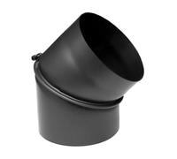 PARKANEX Genou réglable 45° à 2 segments Ø150 mm Genou en acier Revêtement résistant à la chaleur pour inserts de cheminée Résistant à la chaleur Durable pour cheminée, poêle, chaudière, insert de