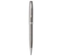 Parker – Stylo bille Sonnet – Acier inoxydable, attributs palladium – Encre noire, pointe moyenne