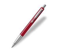 Parker 2025453 Vector stylo plume, bleu avec attributs chromés, pointe moyenne, encre bleue, coffret cadeau