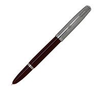PARKER 2123499 Stylo plume officiel Parker 51, pointe fine, marque de luxe, cadeau, bordeaux CT avec pointe convertisseur, acier inoxydable, finition palladium, véritable importation