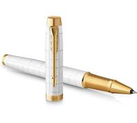 PARKER 2143646 IM Roller roller | Laque nacrée premium avec attributs dorés | Pointe fine avec recharge noire | Boîte cadeau