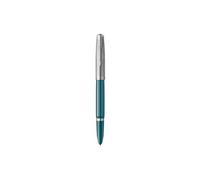 PARKER 51 Stylo Plume, Corps Résine Bleu canard + Capuchon inox poli, Plume fine, Coffret cadeau