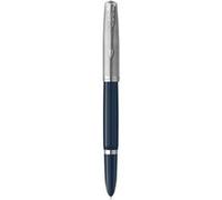 PARKER 51 Stylo Plume, Corps Résine Bleu nuit + Capuchon inox poli, Plume fine, Coffret cadeau Bleu G