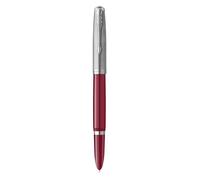 PARKER 51 Stylo Plume, Corps Résine Bordeau + Capuchon inox poli, Attributs Palladium, Plume fine acier, Coffret cadeau