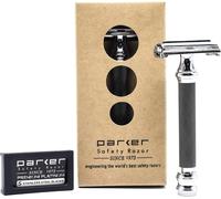 Parker 76r Butterfly Open Double Edge Safety Razor With 5 Double Edged Blades
