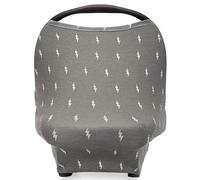 Parker Baby Housse de siège auto 4 en 1 pour filles et garçons - Ciel de siège auto, housse d'allaitement, housse de chariot d'épicerie, housse de chaise haute - "Storm"